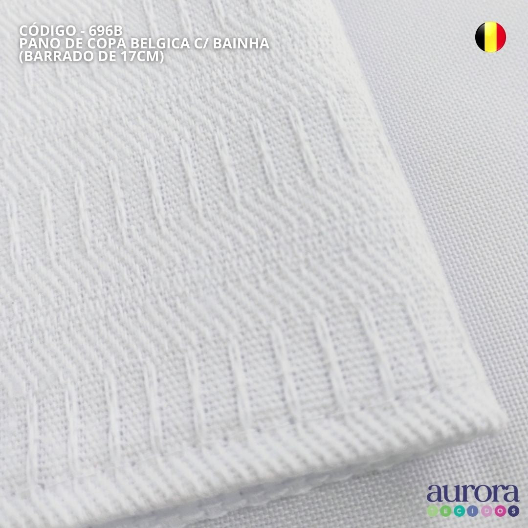 KIT C/ 3 Pano de Copa Bélgica Ibirapuera Têxtil Com Bainha e Barrado P/ Pintura