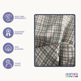 Cotton Linen - Linho com Algodão - Xadrez Diagonal Entardecer