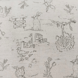 Tecido Linho com Algodão - Coleção Artesanato - Estampa Casa de Campo
