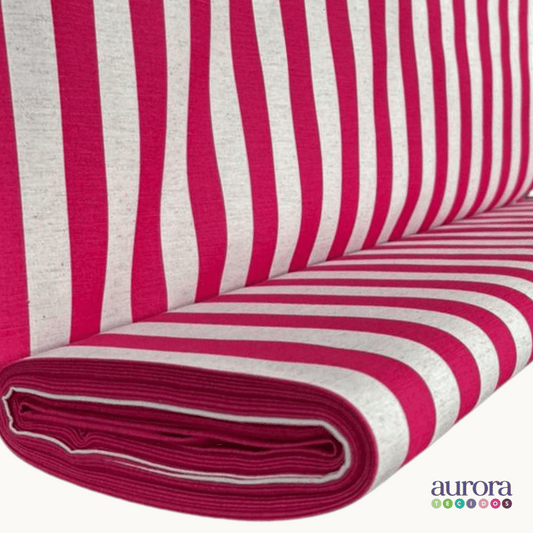 Tecido Linho com Algodão - Coleção Artesanato - Estampa Listras Largas