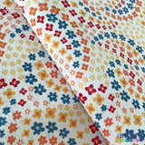 Cotton Linen - Linho com Algodão - Floralzinho Geométrico Entardecer