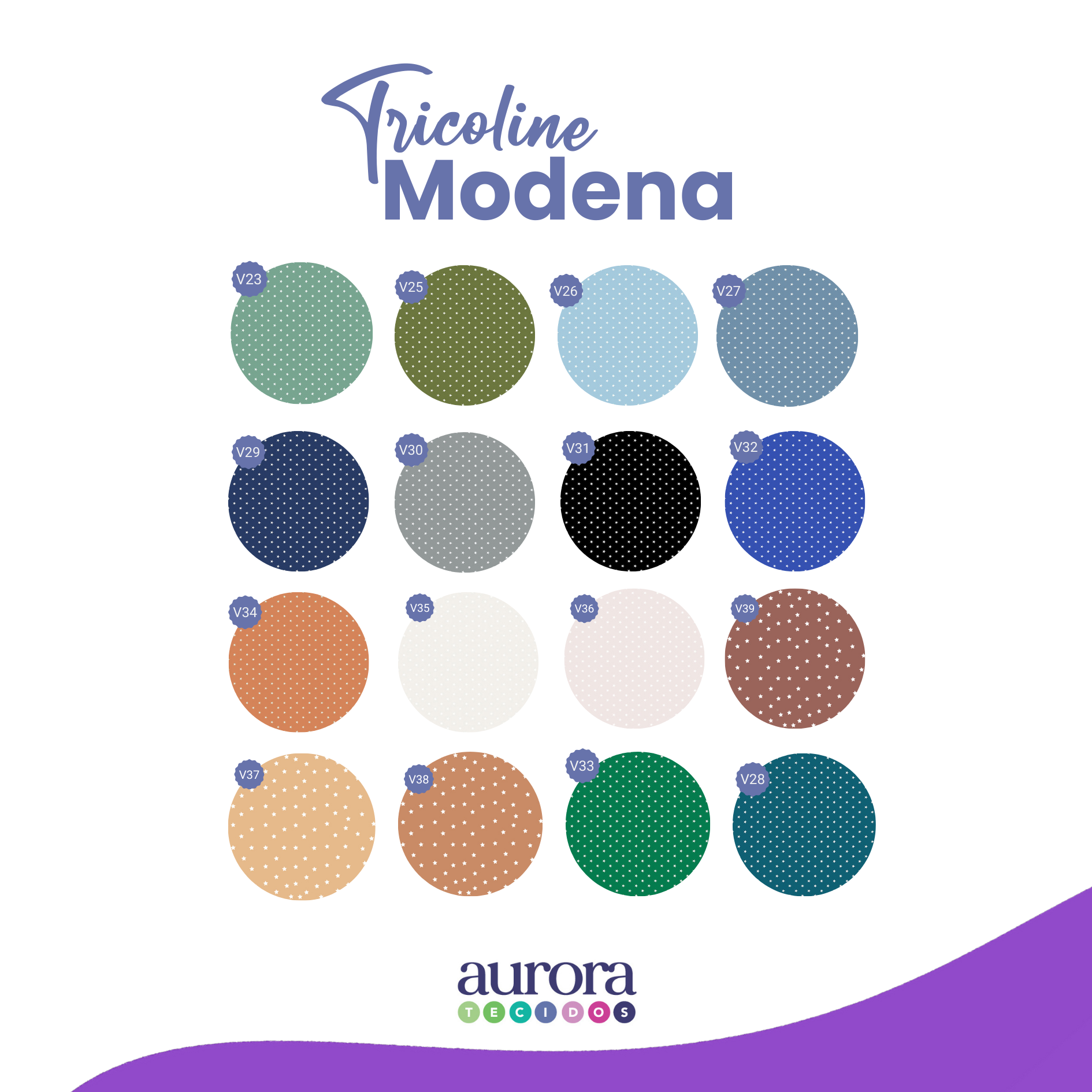 Tricoline Modena 100% Algodão - Estrela