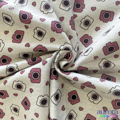 Cotton Linen - Linho com Algodão - Câmera e Coração