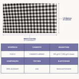 Tecido Linho Misto com Algodão - Estampa Xadrez