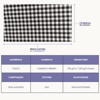 Cotton Linen - Linho com Algodão - Xadrez