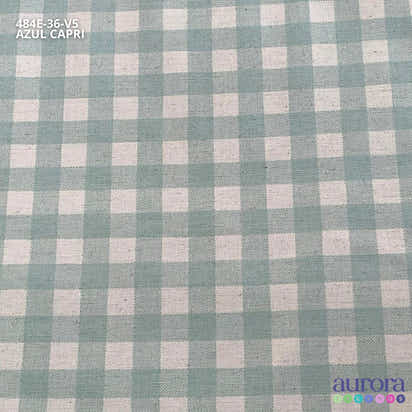 Cotton Linen - Linho com Algodão - Estampa  Xadrez