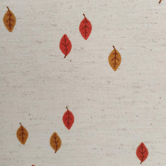 Tecido Linho com Algodão - Coleção Artesanato - Estampa Mini Folhas
