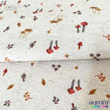 Cotton Linen - Linho com Algodão - Cogumelos Entardecer