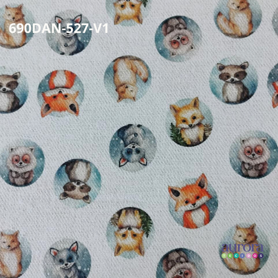 Tecido Flanela Digital -Estampas Animais