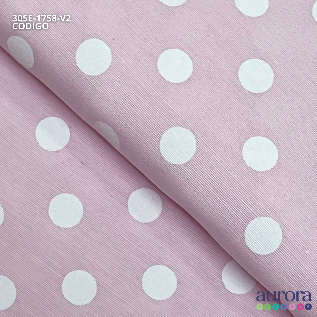 Tricoline Milano | Tecido P/ Artesanato e Costura | Estampa Poá