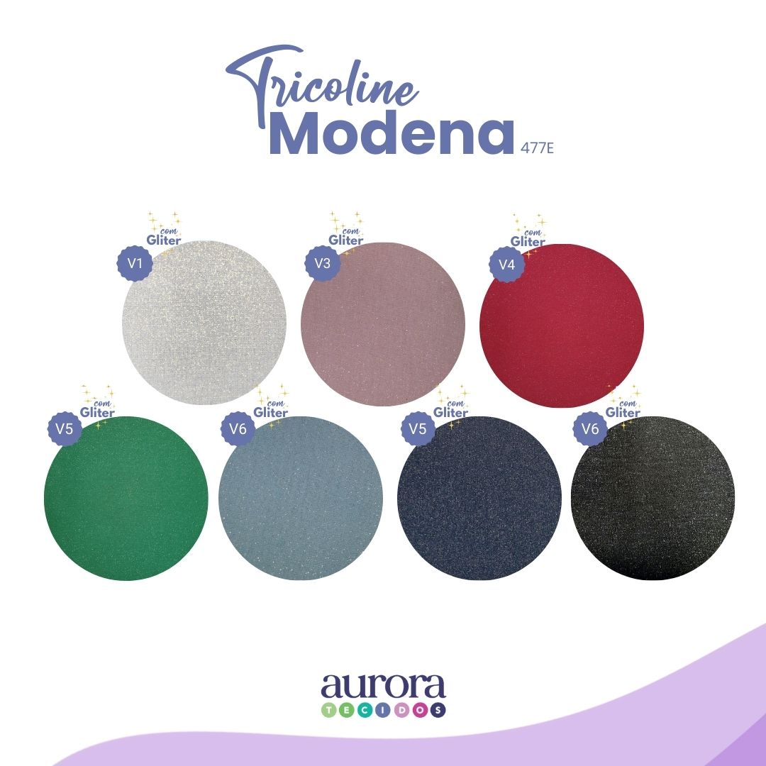 Tricoline Modena 100% Algodão- Liso c/ Gliter