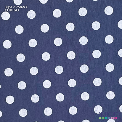 Tricoline Milano | Tecido P/ Artesanato e Costura | Estampa Poá