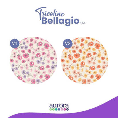 Tricoline Bellagio 170 fios - Floral Entardecer