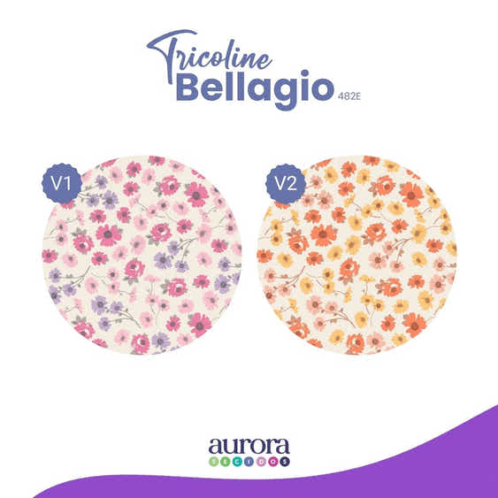 Tricoline Bellagio 170 fios - Floral Entardecer