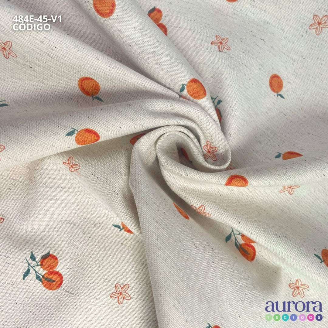 Cotton Linen - Linho com Algodão - Tangerinas II