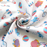 Fralda 100% Algodão Quadriculada Digital  – Estampa Baby Space