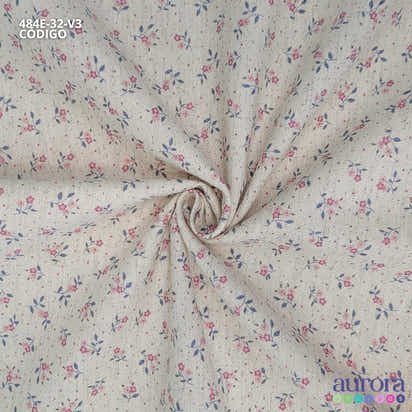 Cotton Linen - Linho com Algodão - Estampa Florzinhas II