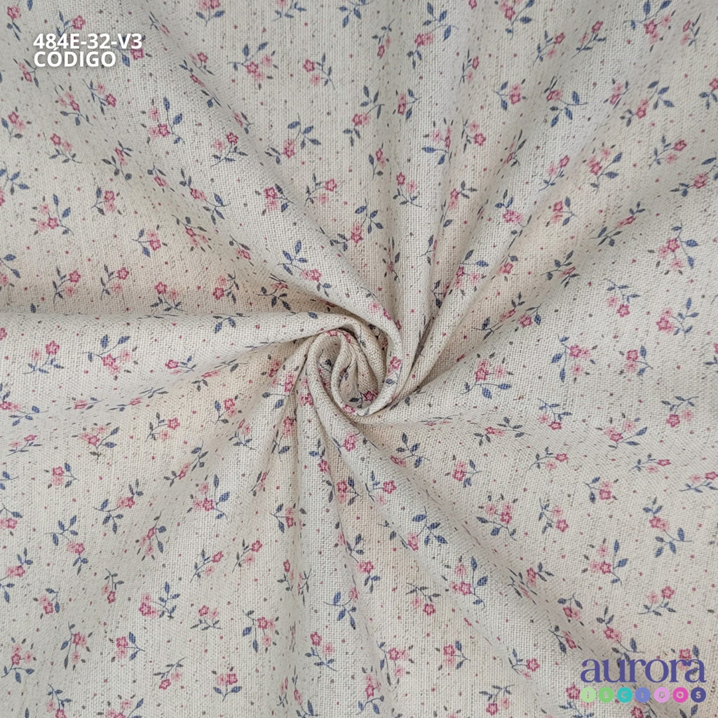 Cotton Linen - Linho com Algodão - Estampa Florzinhas II