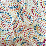 Cotton Linen - Linho com Algodão - Floralzinho Geométrico Entardecer