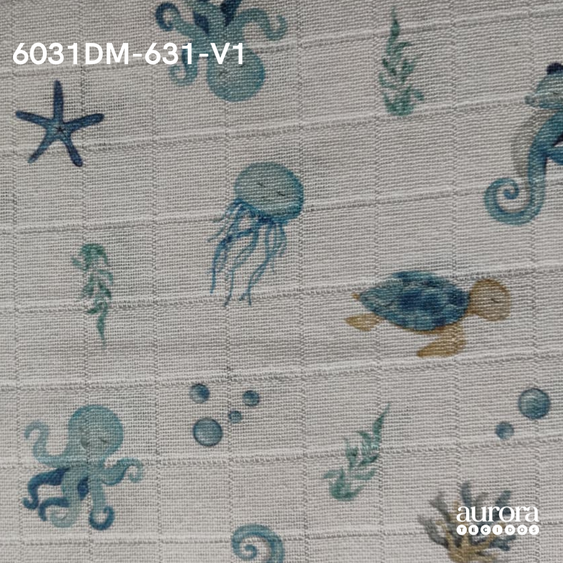 Fraldas Mini Quadriculadas com variações de  Estampas de Animais Marinhos