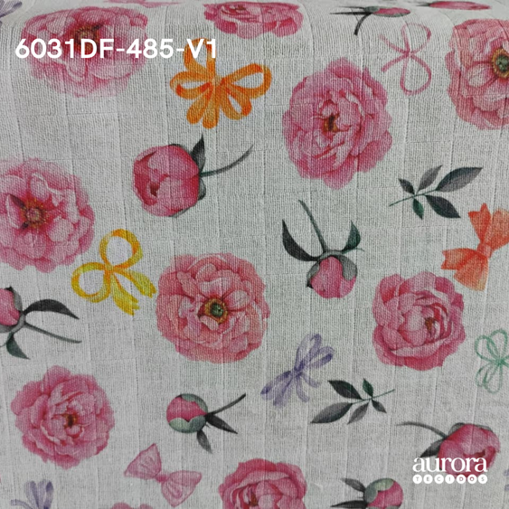 Fraldas Mini Quadriculada Estampas Digitais Floridas