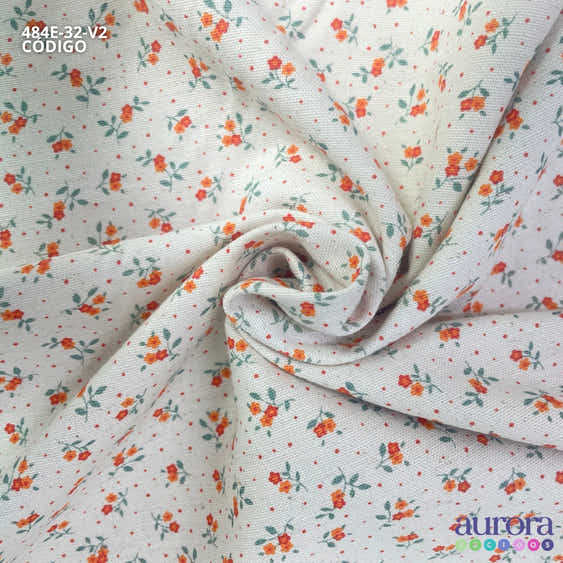 Cotton Linen - Linho com Algodão - Estampa Florzinhas II