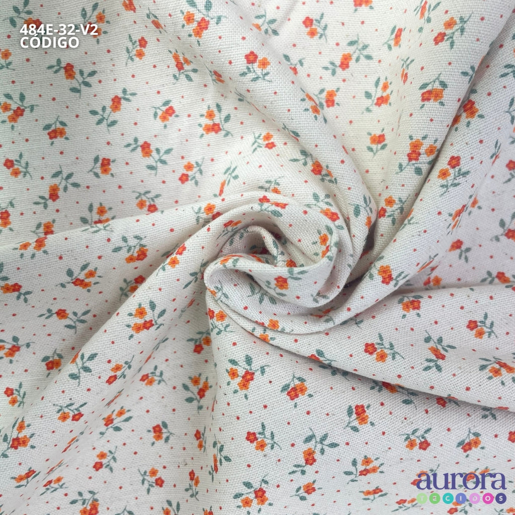 Cotton Linen - Linho com Algodão - Estampa Florzinhas II