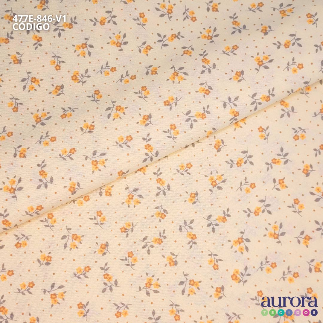 Tricoline Modena 100% Algodão - Florzinha Colorato