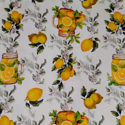 Tricoline Modena Digital 100% Algodão -  Limão Siciliano II