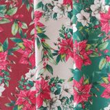 Tricoline Digital 100% Algodão - Coleção Natal Encantado - Floral Natalino