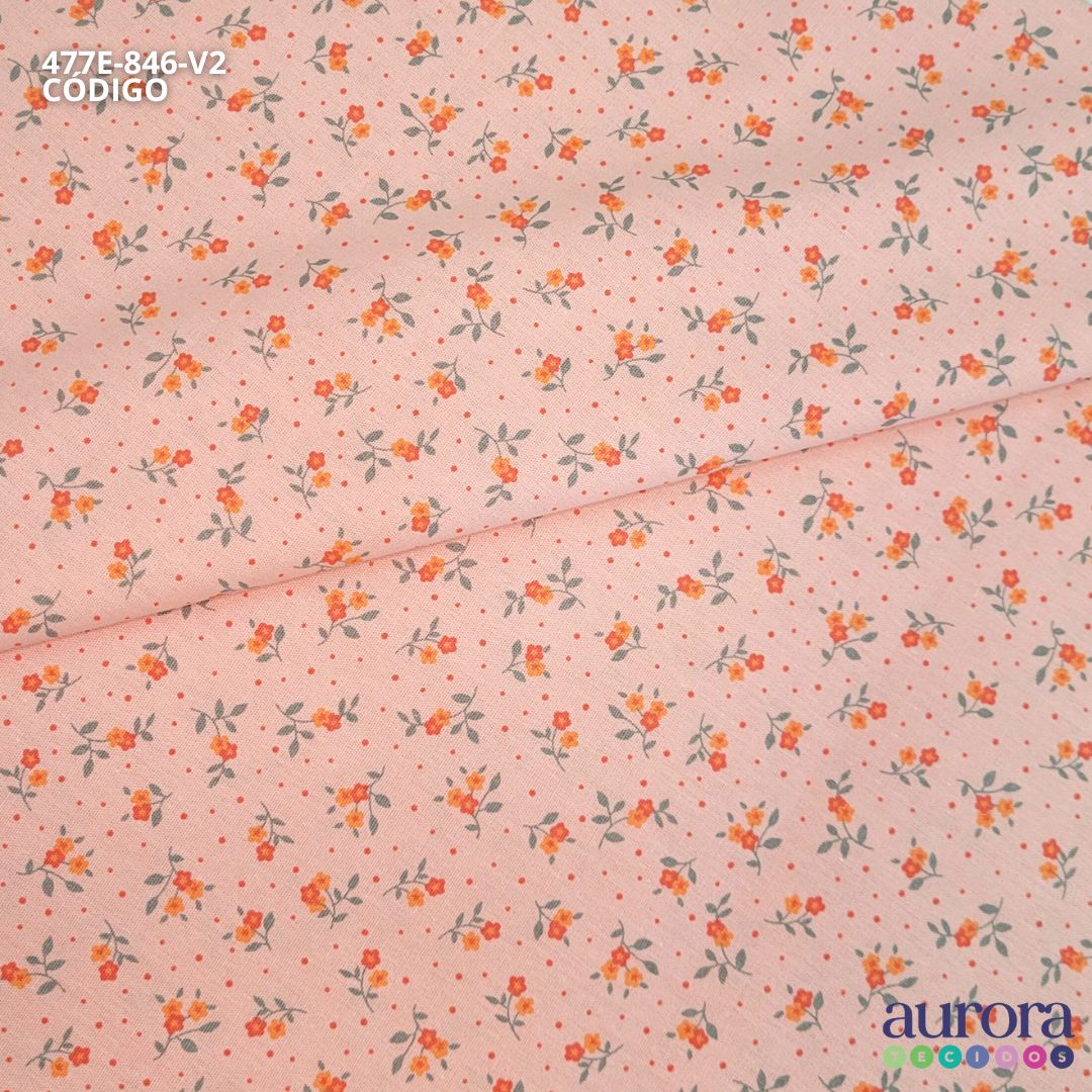 Tricoline Modena 100% Algodão - Florzinha Colorato