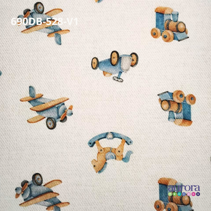 Tecido Flanela Digital - Estampas Brinquedos