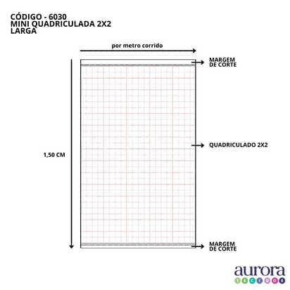 Fralda Lisa Mini Quadriculada 2x2 – Largura 1,55m | 100% Algodão para Artesanato e Enxoval