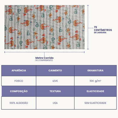 Fraldas Mini Quadriculadas com variações de  Estampas de Animais Marinhos