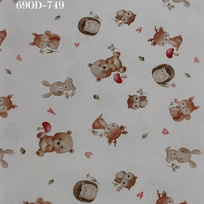 Tecido Flanela Digital -Estampas Animais