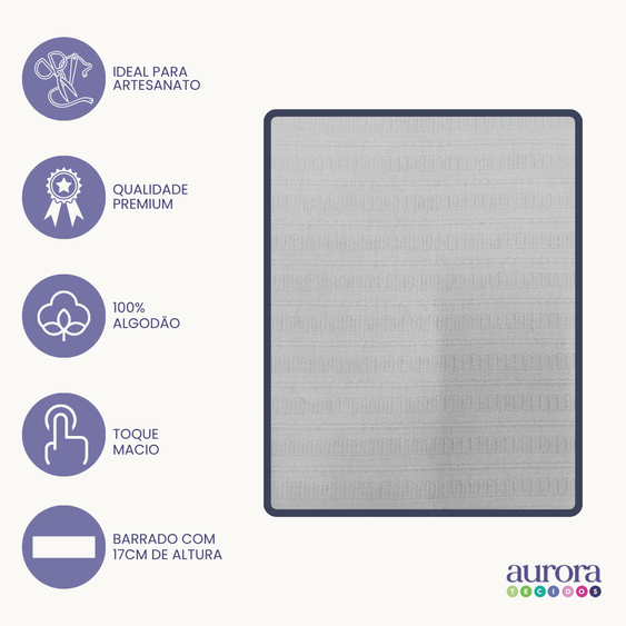 Pano de Copa Bélgica Ibirapuera Têxtil Com  Barrado P/ Pintura