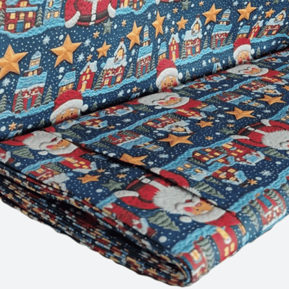 Tricoline Digital 100% Algodão - Coleção Natal - Estrelas