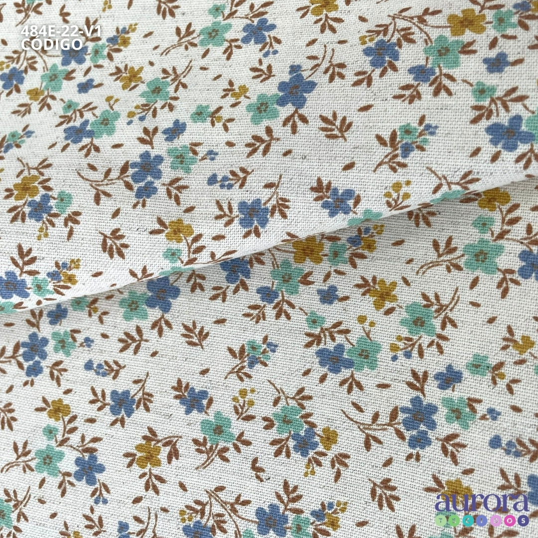 Cotton Linen - Linho com Algodão - Florzinha Camponesa