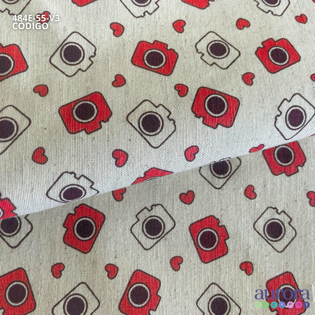 Cotton Linen - Linho com Algodão - Câmera e Coração