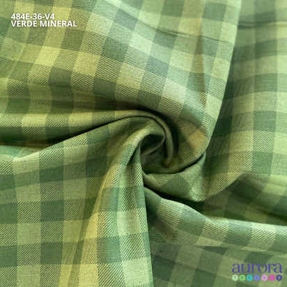Cotton Linen - Linho com Algodão - Estampa  Xadrez