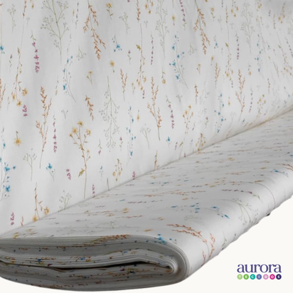 Tecidos Tricoline 100% Algodão Coleção Baby Estampa Flores