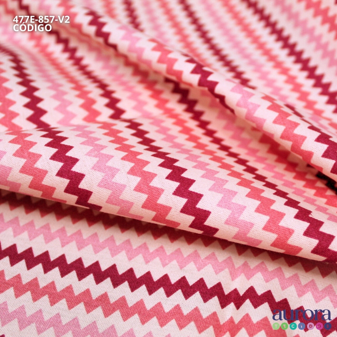Tricoline Modena 100% Algodão - Chevron