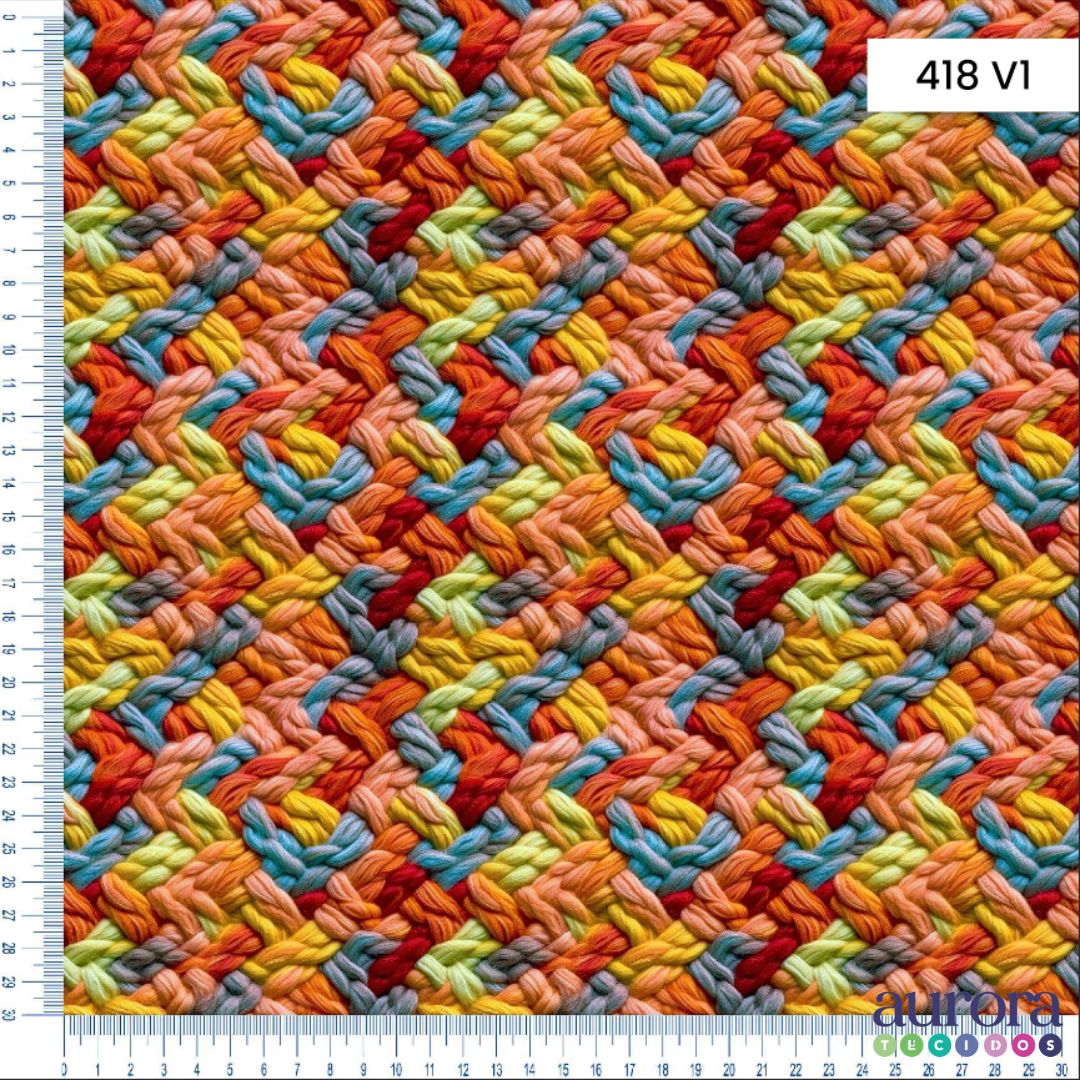 Tricoline Digital 100% Algodão - Coleção 3D - Tricot