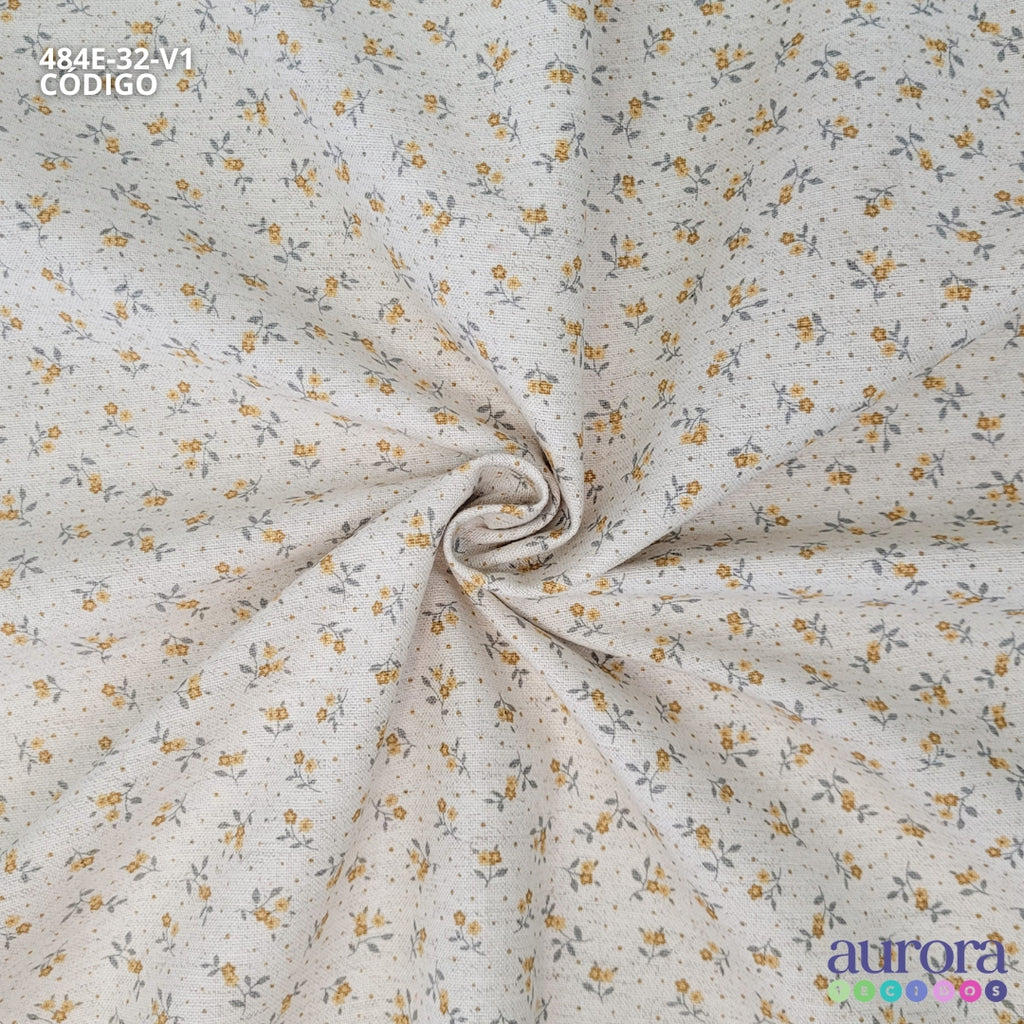 Cotton Linen - Linho com Algodão - Estampa Florzinhas II