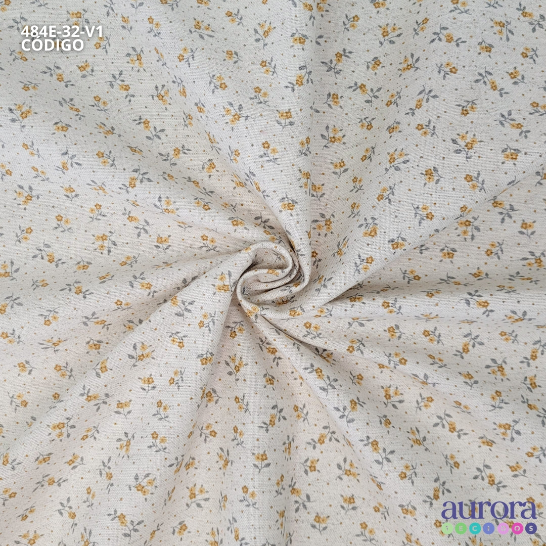 Cotton Linen - Linho com Algodão - Estampa Florzinhas II