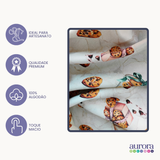 Tricoline Digital 100% Algodão - Coleção Artesanato - Estampa Cookies