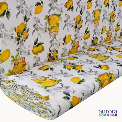 Tricoline Modena Digital 100% Algodão -  Limão Siciliano II