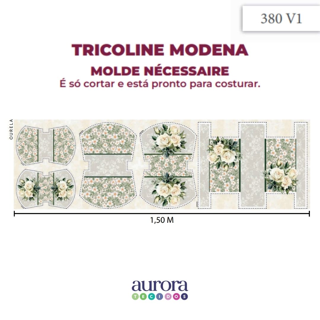 Molde Nécessarie Cozinha Encantada I - Tricoline Digital 100% Algodão