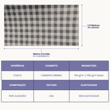 Tecido Linho Misto com Algodão Estampa Xadrez Vichy