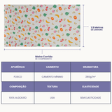 Tecido Flanela Digital - Estampas de Frutas